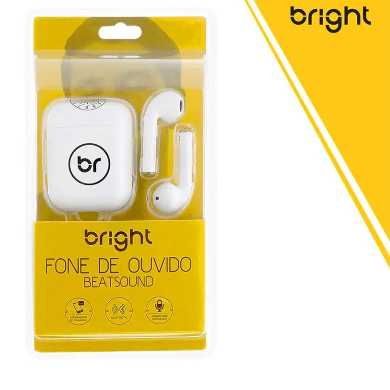 Fone De Ouvido Bluetooth Sem Fio Beatsound Branco – Bright