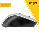Mouse Sem Fio Bright 2.4GHz Prata 0205