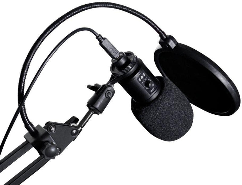 OEX GAME Microfone Gamer Profissional com Condensador e Braço Articulado Skipper Caster MG300