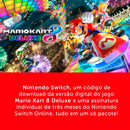 Nintendo Switch OLED + Mario Kart 8 Deluxe + 3 meses do Nintendo Switch Online